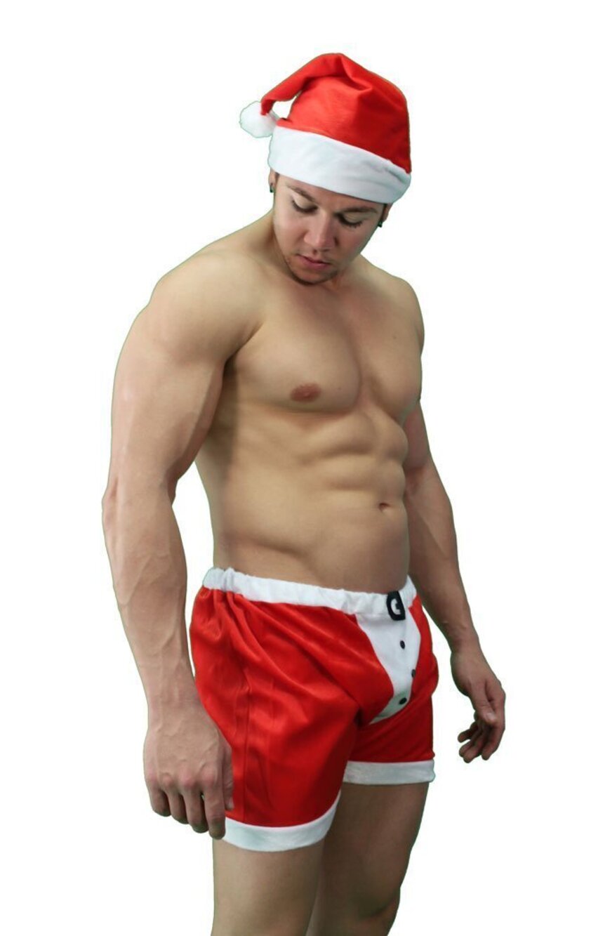 5837 Sexy Christmas Holiday Boxer Set - 's Sexy Santa Clause Costume